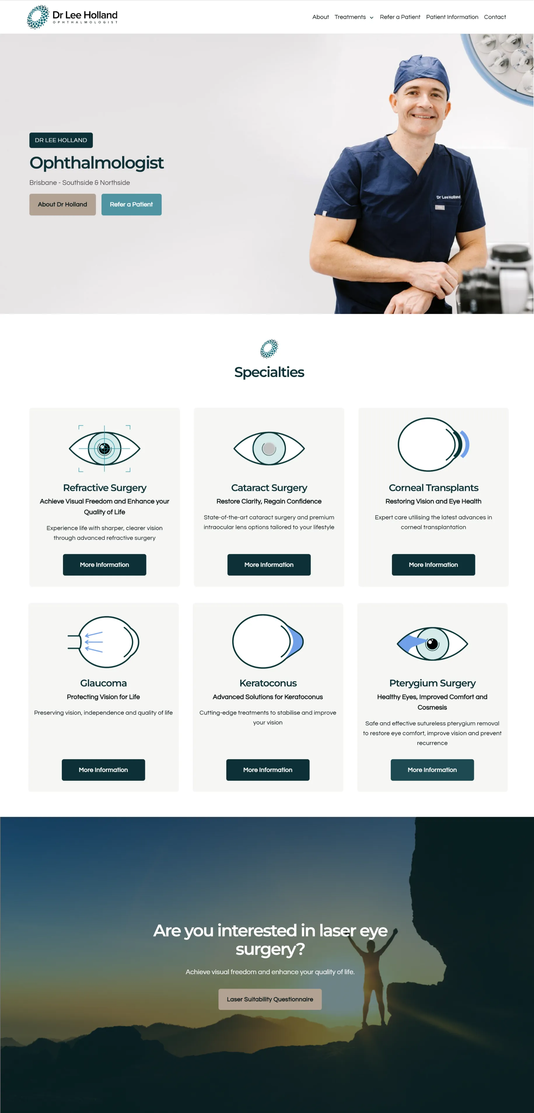 Dr Lee Holland website screenshot
