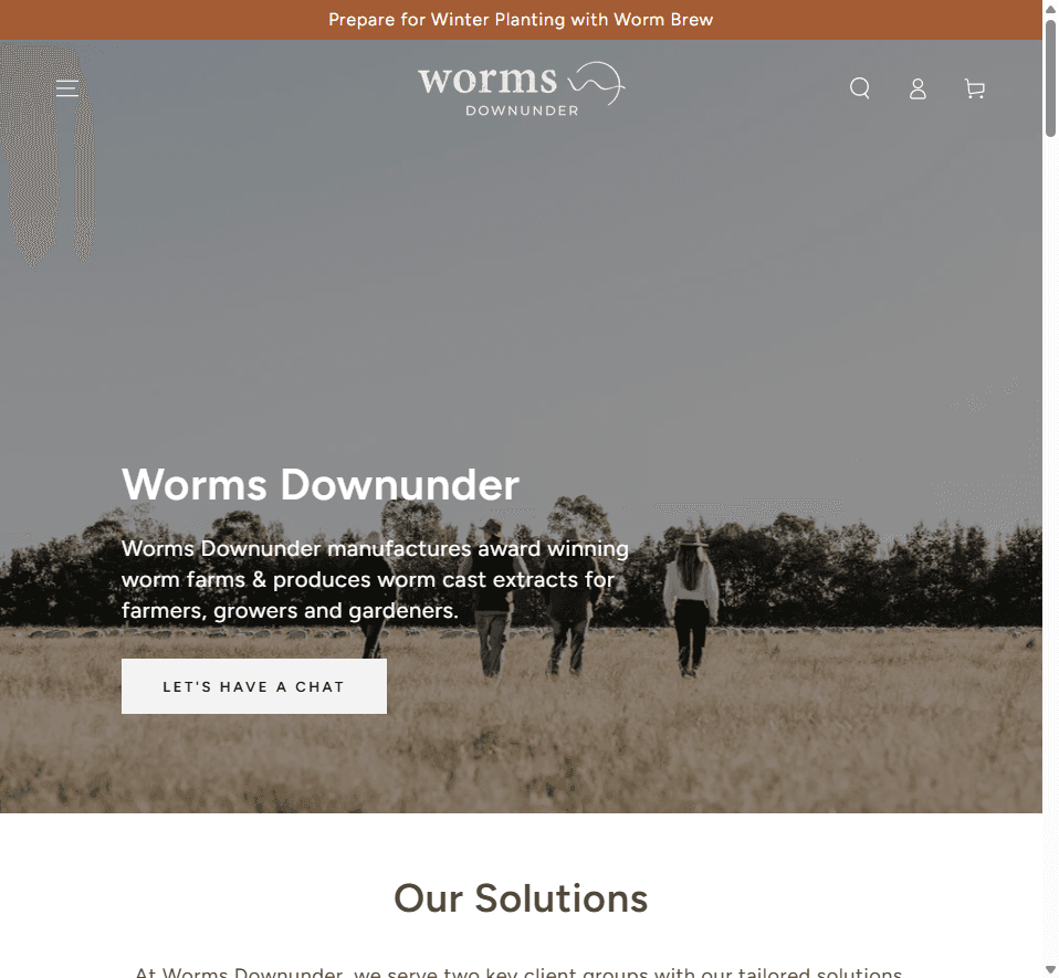 Worms Downunder website hero image
