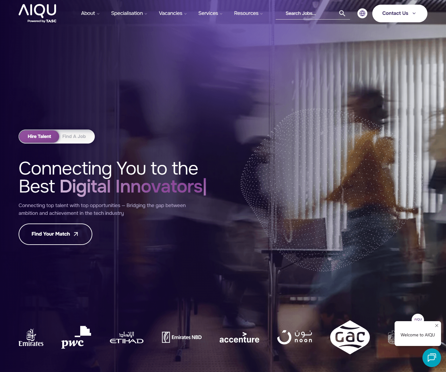 AIQU Search website hero image