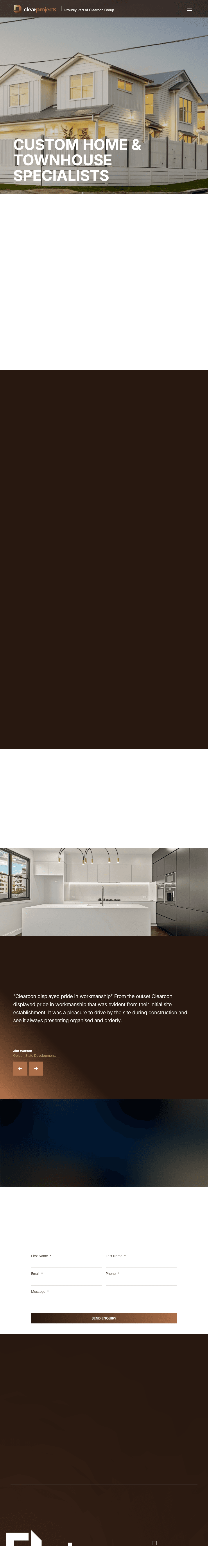 Clear Projects website screenshot
