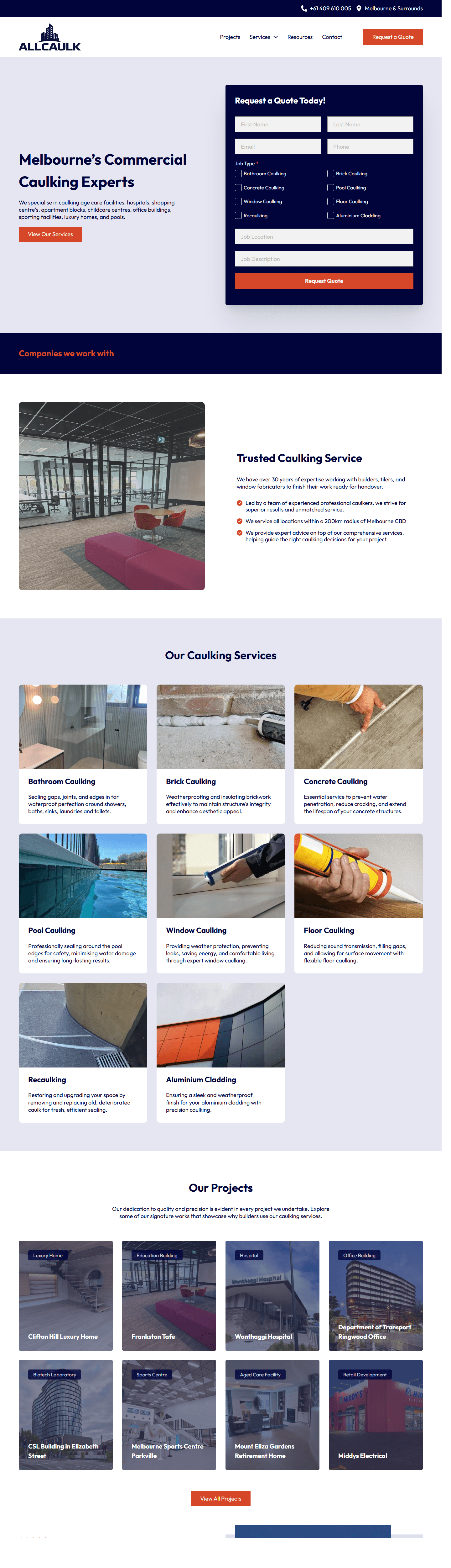 AllCaulk website screenshot
