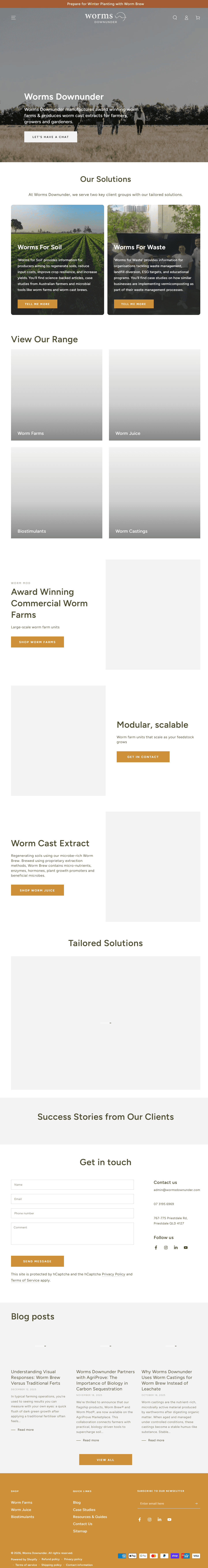 Worms Downunder website screenshot