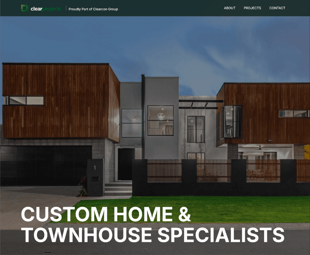 clear projects website